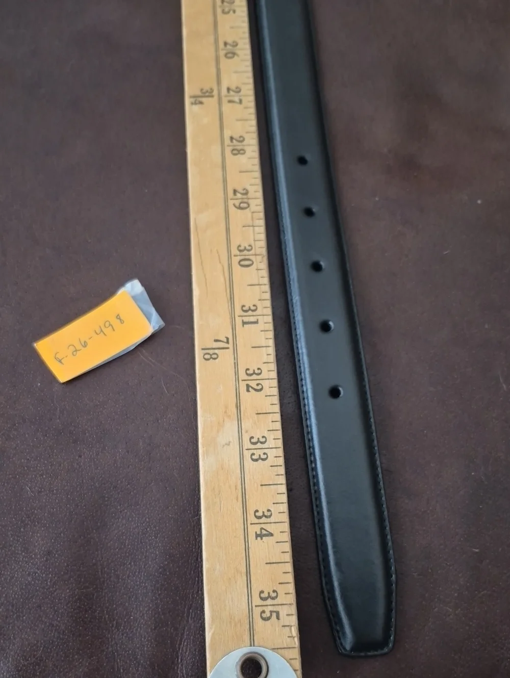 Lauren Ralph Lauren Black Leather Plaque Belt Medium NWOT